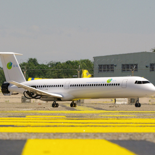 Skaliertes SE ² A Mittelstreckenflugzeug kurz vor dem ersten Testflug.